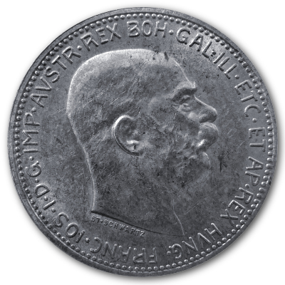 Österreich 1 Kronen 1915 4,18g Silber Vorderseite