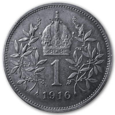 Österreich 1 Kronen 1916 4,18g Silber Rückseite