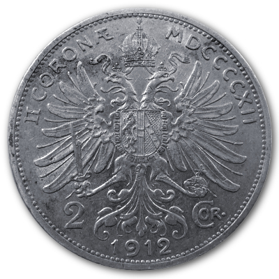 Österreich 2 Kronen 1912 8,35g Silber Rückseite