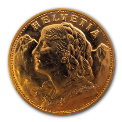 Schweiz 20 SFR Vreneli 1926 5,81g Gold Vorderseite