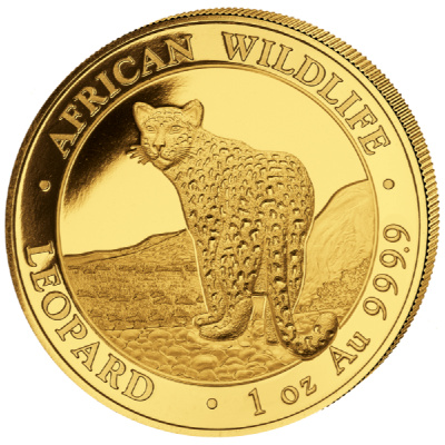 Somalia African Wildlife Gold Leopard 2018 1 Oz Gold Somalia African Wildlife Gold Leopard 2018 1 Oz Gold