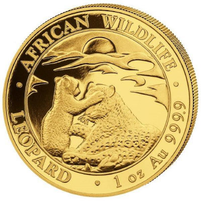 Somalia African Wildlife Gold Leopard 2019 1 Oz Gold Somalia African Wildlife Gold Leopard 2019 1 Oz Gold