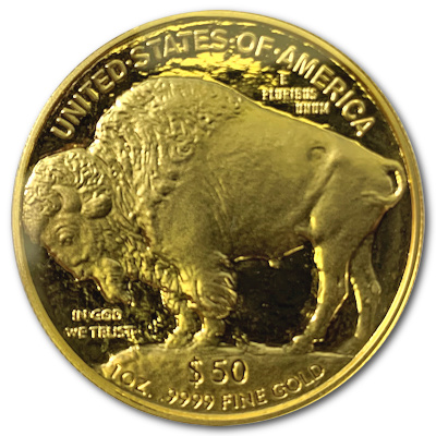 USA American Gold Buffalo 2006 1 Oz Gold Rückseite Polierte Platte