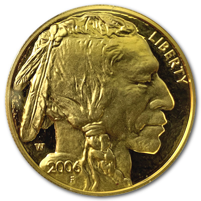 USA American Gold Buffalo 2006 1 Oz Gold Vorderseite Polierte Platte