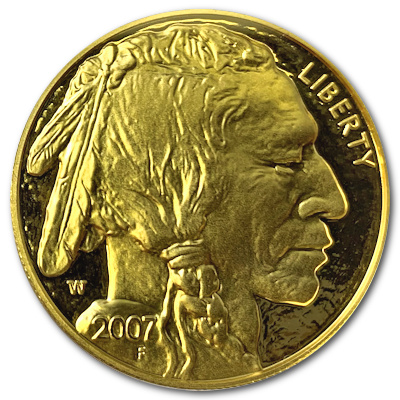 USA American Gold Buffalo 2007 1 Oz Gold Vorderseite Polierte Platte