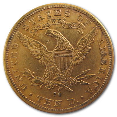 USA Liberty Head Gold Eagle 1892 15,04g Gold CC Rückseite