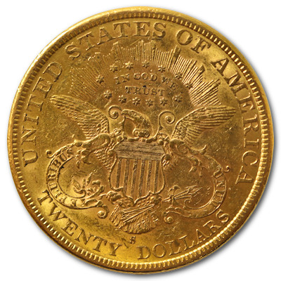 USA Liberty Head Gold Eagle 1885 30,09g Gold S Rückseite