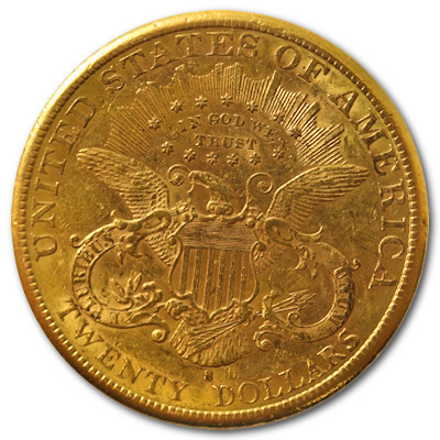 USA Liberty Head Gold Eagle 1887 30,09g Gold S Rückseite