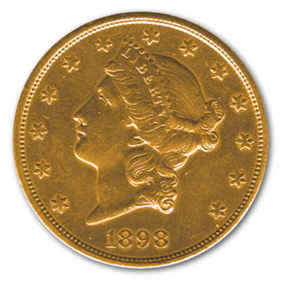 USA Liberty Head Gold Eagle 1898 30,09g Gold S Vorderseite