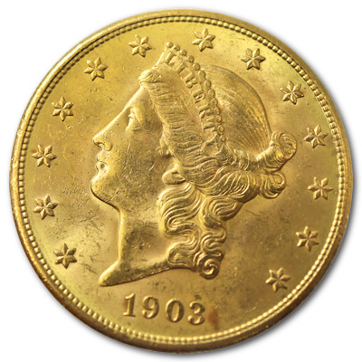 USA Liberty Head Gold Eagle 1903 30,09g Gold S Vorderseite