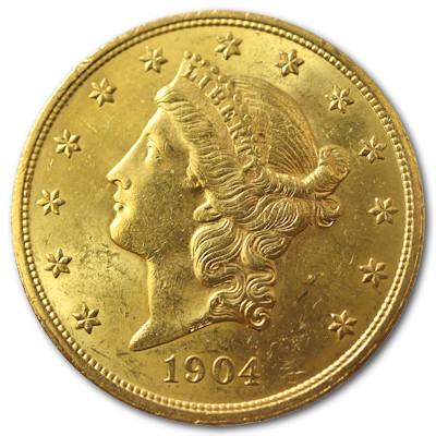 USA Liberty Head Gold Eagle 1904 30,09g Gold