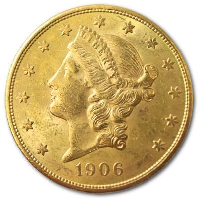 USA Liberty Head Gold Eagle 1906 30,09g Gold S Vorderseite