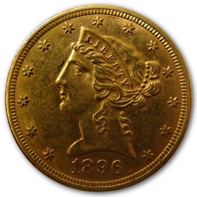 USA Liberty Head Gold Eagle 1896 7,52g Gold